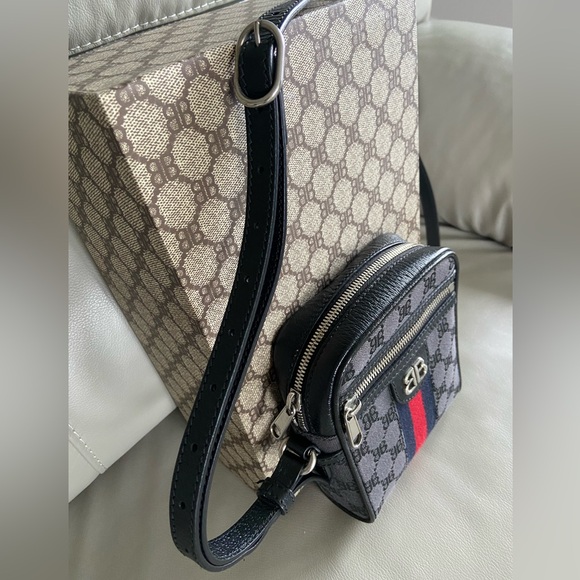 Balenciaga X Gucci The Hacker Project Black Mini Crossbody Bag - Picture 5 of 14